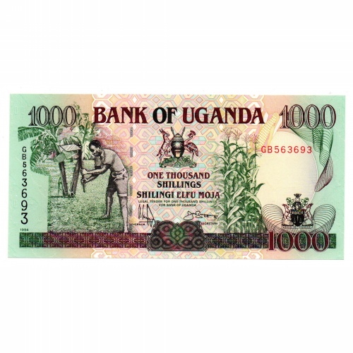 Uganda 1000 Shilling Bankjegy 1994 P36a