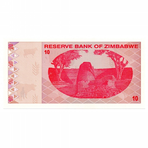 Zimbabwe 10 Dollár Bankjegy 2009 P94